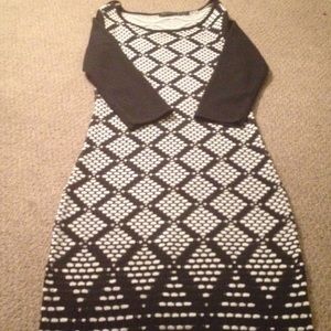 Ombré black and white Ivanka Trump Dress