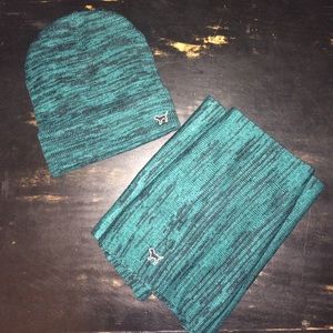 VS PINK Beanie and Infinity Scarf Set