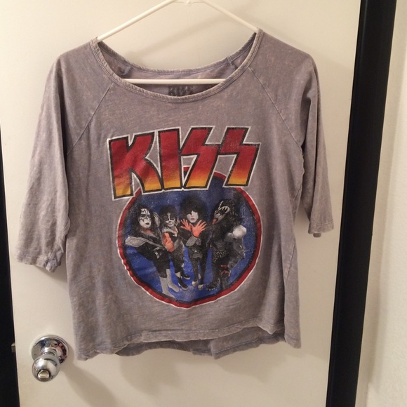 Kiss band shirt.