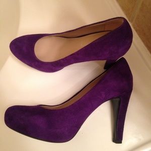 Franco Sarto Purple Suede Cicero Pumps, size 10