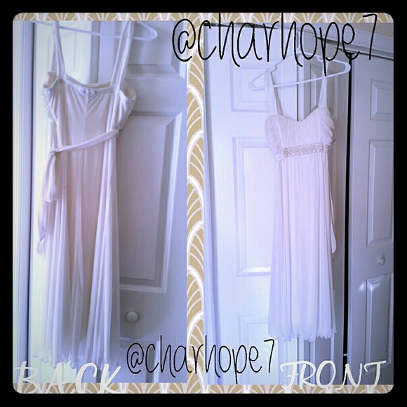 Gorgeous White mid calf length dress size:5/6 - Picture 1 of 4