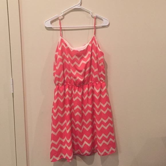 Pink chevron dress