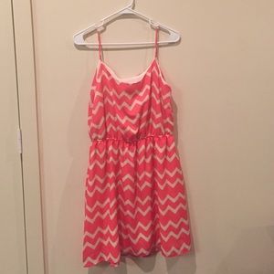Pink chevron dress