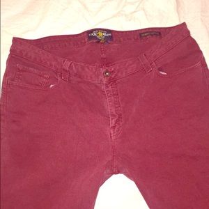 Lucky brand maroon jeans