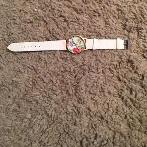 WHITE AND GOLD WATCH