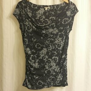 Blue on blue drapey top