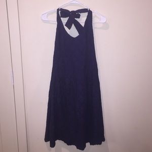 Eyelet, navy blue, Lilly Pulitzer, halter dress