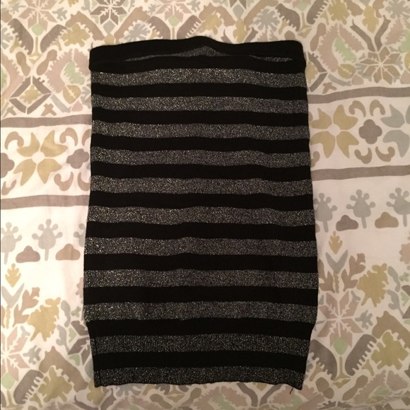 Metallic Striped Tube Top