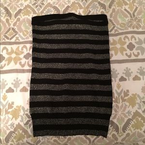Metallic Striped Tube Top