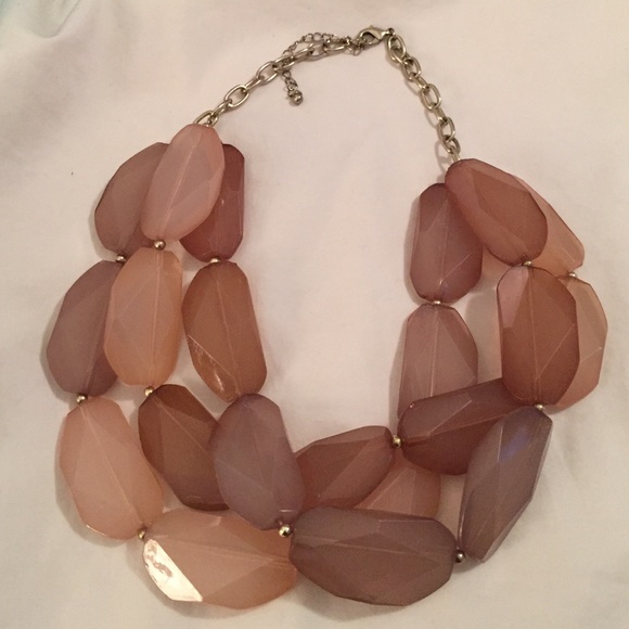 Multi colored Tan Statement Necklace - Picture 1 of 2