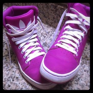 Adidas Fuchsia high tops