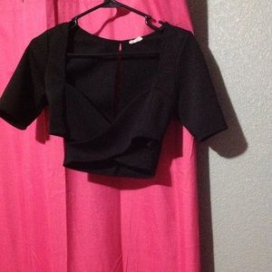 Black cut out top