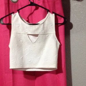White crop top