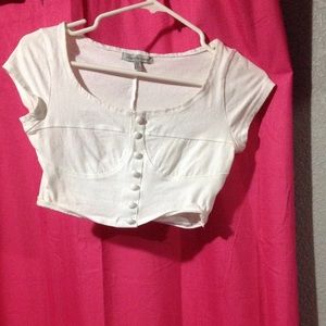 White crop top