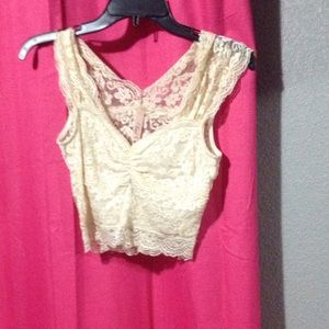 Cream lace top