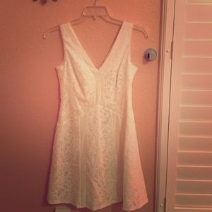 Mini-white sequined dress.