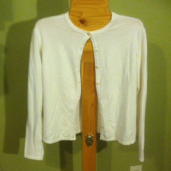 Chico's white cardigan sweater. Sz. S.