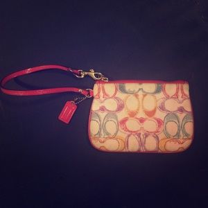 Coach Rainbow Wristlet