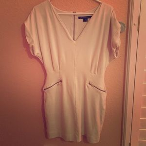 Off-white mini dress.