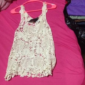 White lace tank