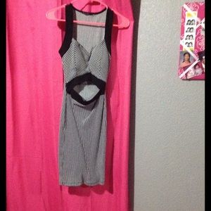 Grey cut out dress