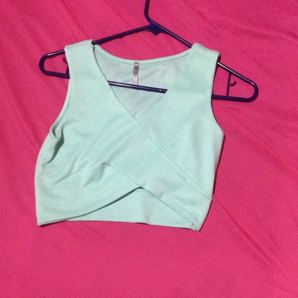 Blue crop top