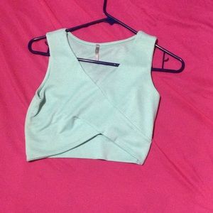 Blue crop top