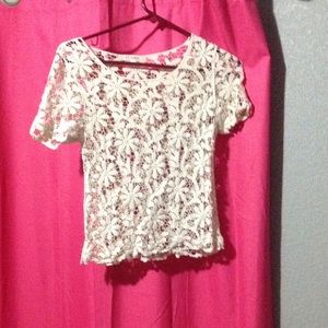 White lace top
