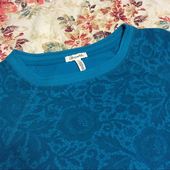 New Aeropostale Blue Floral Shirt Size Large