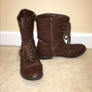 Rampage Brown Combat Boots