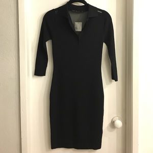 Black 3/4 sleeve Zara Knit Dress
