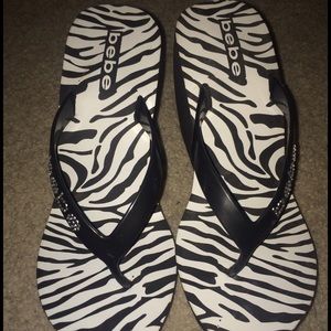 Bebe Wedge Flip flops