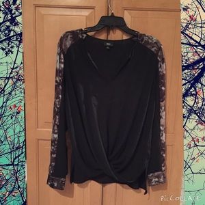 Long Sleeve V-neck Blouse