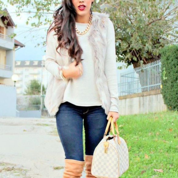 Faux fur vest