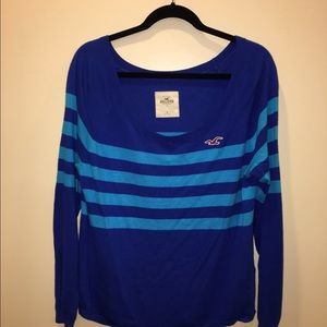 Blue Stripe Hollister sweater