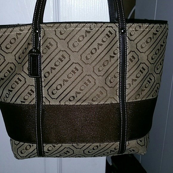 Coach Signature Stripe Tote