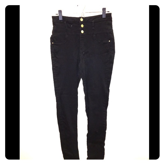 Super Skinny Black High Waisted Jeans size 10