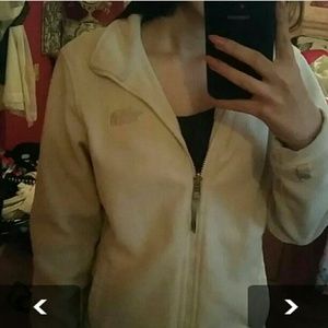 White fleece North Face