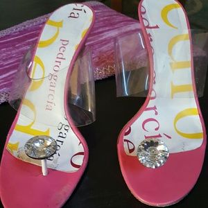 Pink hot diamond sandals