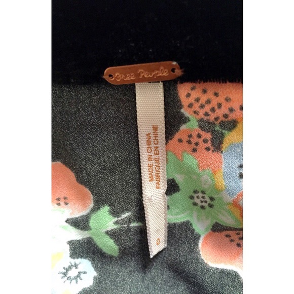 Free People Black Velvet & Floral Maxi Skirt - Picture 4 of 4