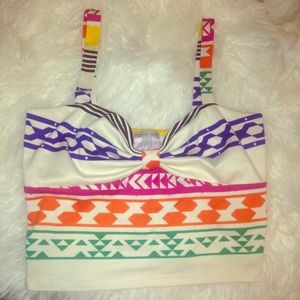 Charlotte Russe Tribal Print crop top