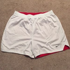 White nike dri-fit shorts
