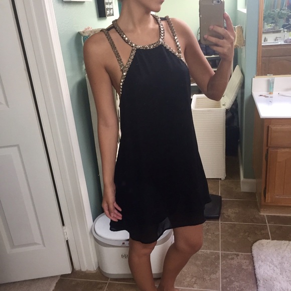 Black dress with sequins