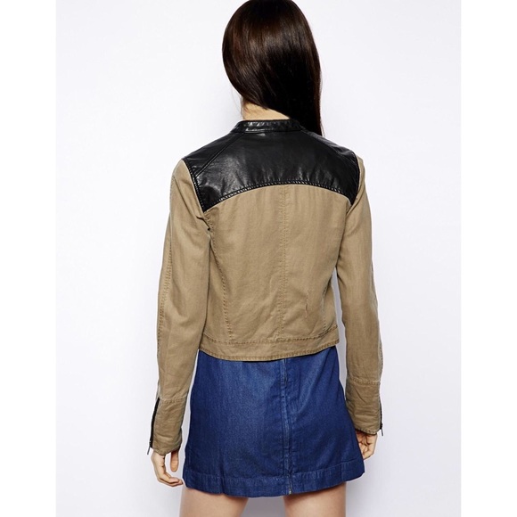 NWOT! Free People Military Vegan Biker Jacket - Picture 2 of 4