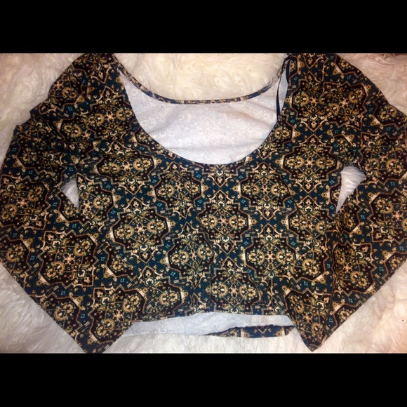 Forever 21 printed long-sleeve top