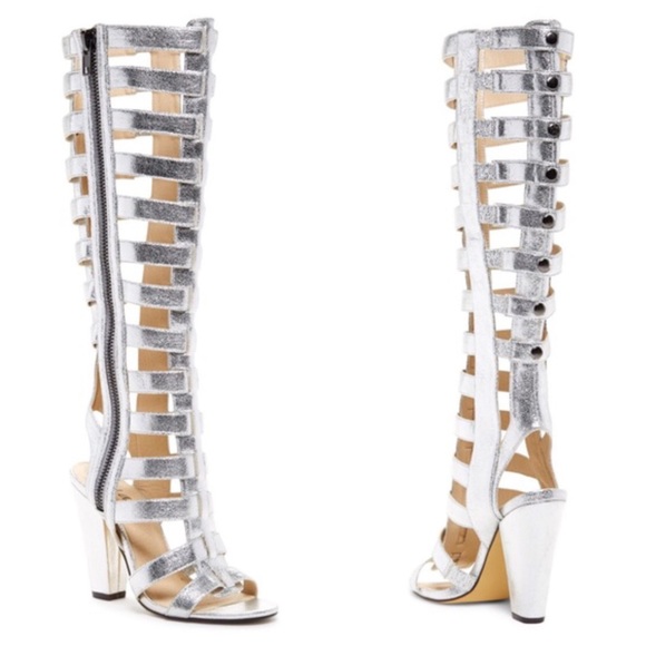 🌲Buy 1 Get 1 Free🌲 Silver gladiator heels - Picture 4 of 4