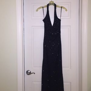 NYE or Black tie wedding or prom! Navy beaded gown