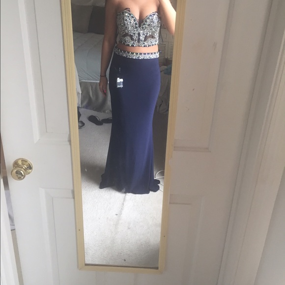 Sherri Hill Dresses & Skirts - Sherri Hill Navy Blue Two Piece
