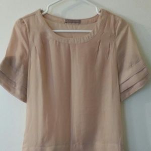 Pink/Cream Ruffled Dress