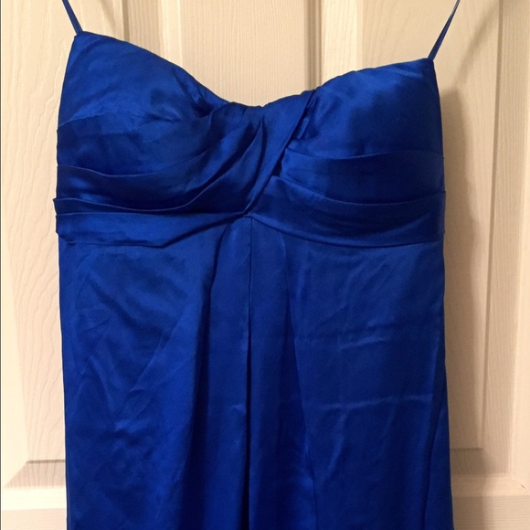 Beautiful royal blue silky Cache dress. Nwot